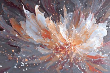 Flower in Motion Abstract Unfolding in Soft Light by Eva Lee
