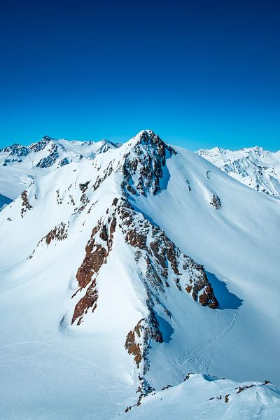Les Alpes enneigées de Tiroler en Autriche lors d'une belle journée d'hiver par Sjoerd van der Wal Photographie