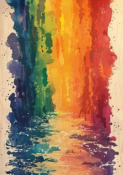 Peinture abstraite multicolore Moderne No 5 sur Niklas Maximilian