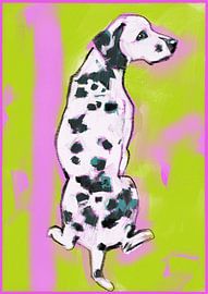 Dalmatian in a Neon Dreamscape by ATELIER KAMILA M