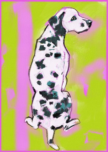 Dalmatian in a Neon Dreamscape by ATELIER KAMILA M