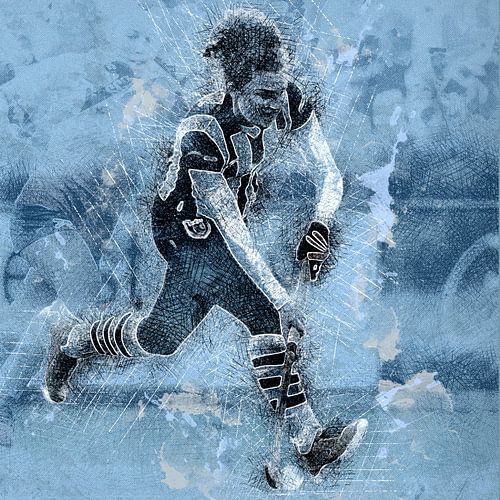 Field hockey player in action