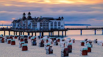 Zonsondergang bij de Sellin pier, Rügen van Henk Meijer Photography