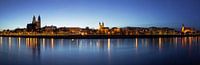 Magdeburg Skyline Panorama zur blauen Stunde von Frank Herrmann Miniaturansicht