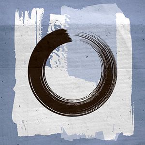 Skandinavischer Japandi Zen Hellblau Grau