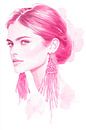Feminine Eleganz in Rosa von Poster Art Shop Miniaturansicht