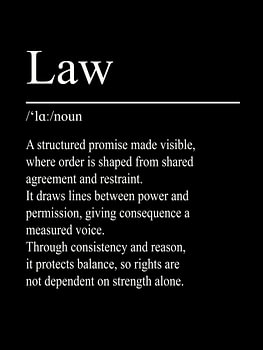 Law Definitie - Zwart