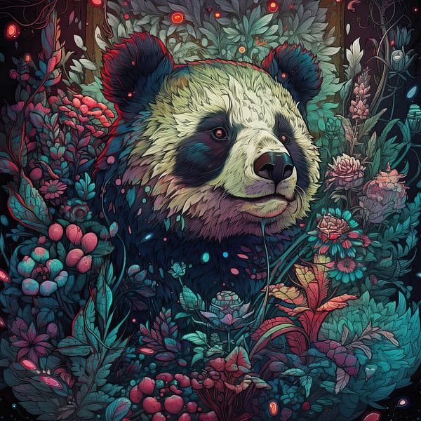 Panda Beer In Kleur.png by ARTEO Paintings