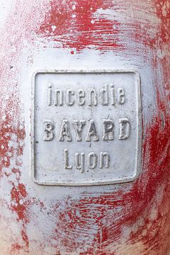Red fire hydrant Incendie Bayard Lyon France by Cindy Mulder
