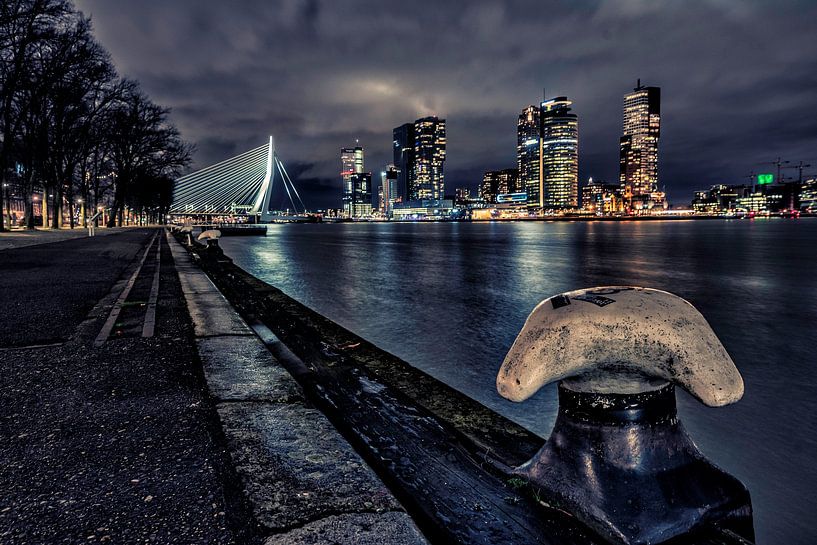Westerkade 's nachts,  Rotterdam van Anton Osinga