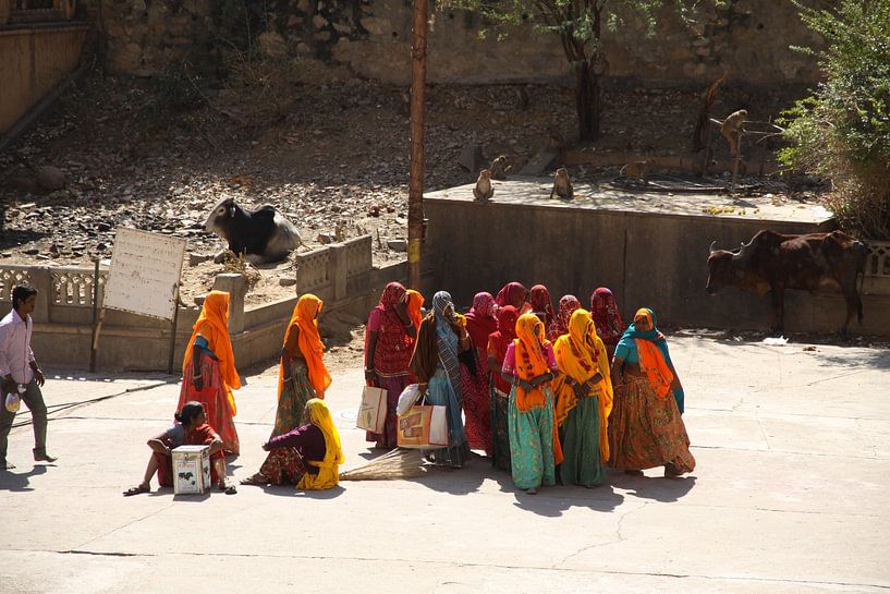 Gruppe von Pilgern in Indien von Cora Unk