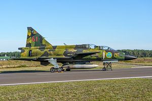 Saab 37 Viggen der schwedischen Luftwaffe Historischer Flug.