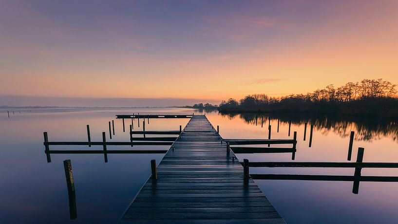 Sunrise at Leekster Lake by Henk Meijer Photography