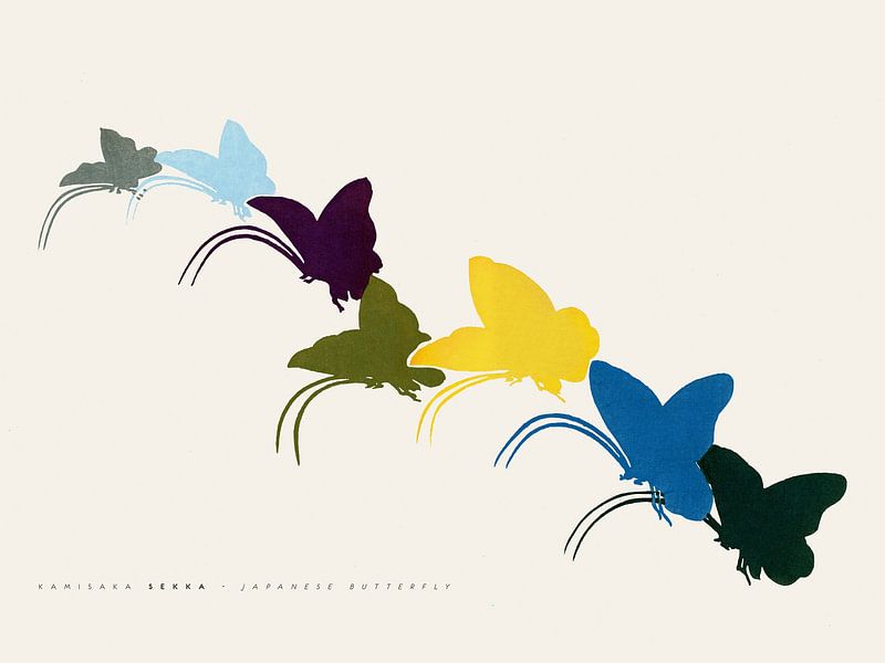 Kamisaka Sekka - Japanese Butterfly 03 by Old Masters