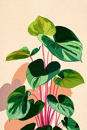 Philodendron in soft pink no. 5 by Studio BB