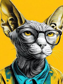 Hipster Cat 15 by JBJart Justyna Jaszke