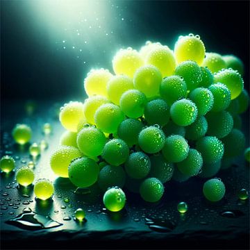 Een tros groene druiven van Eric Nagel