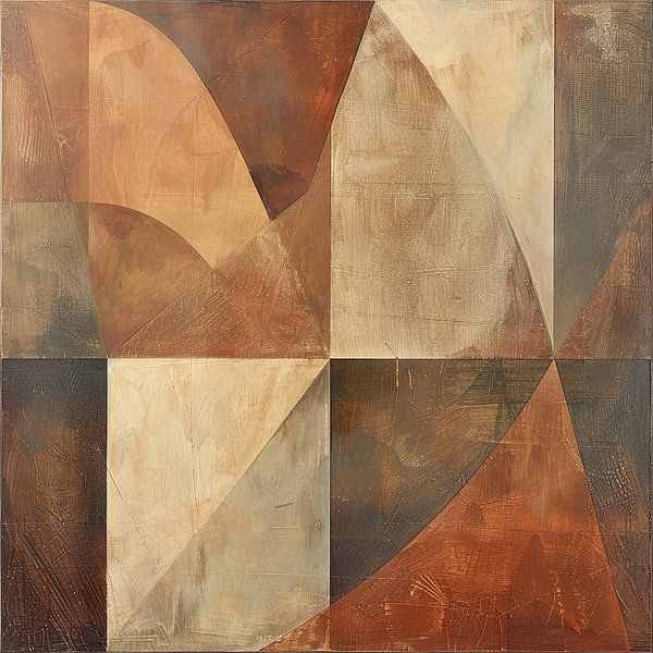 Warm abstract geometry by Poster Art Shop