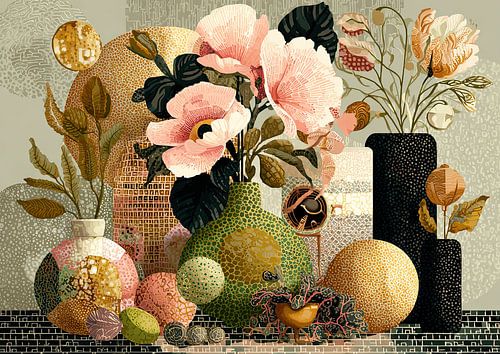 Modern Flower Arrangement by Eye catching paintings