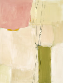 Peinture abstraite aux pastels tendres