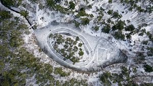 Luchtfoto natuurijsbaan Driebergen, Nederland van Liset Verberne