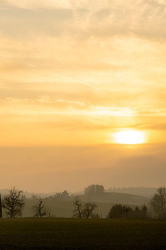 Sonnenuntergang im Allgäu von Dieter Walther