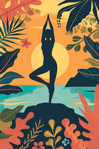 Yoga bei Sonnenaufgang
