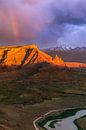Regenbogen über Fisher Towers, Utah von Henk Meijer Photography Miniaturansicht