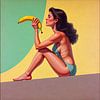 Pop Art Femme avec banane sur Jan Keteleer