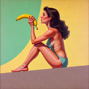 Pop Art Frau mit Banane