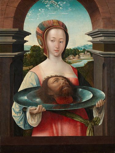 alome avec le chef de Jean-Baptiste, Jacob Cornelisz. d'Oostsanen, 1524.