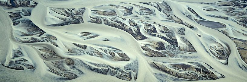 Rivierdelta Texturen van IJsland #12 van Keith Wilson Photography