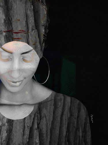 34. Woman, silhouette, portrait, Bloom.