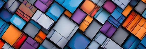 Colourful geometric composition