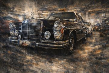 Stedelijke abstracte fine art bewerking met oldtimer en volledig verwijderde achtergrond van Johnny Flash