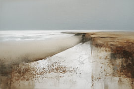 Le calme à l'horizon lumineux de la côte sur Wolkenlos