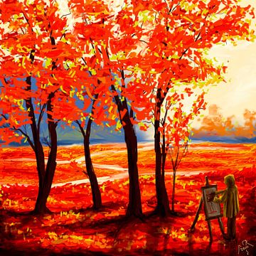 Red leaves by Nikita Doroshev