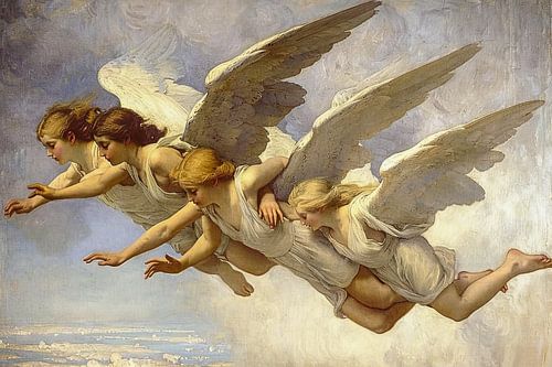 schilderachtig portret  engelen klassiek