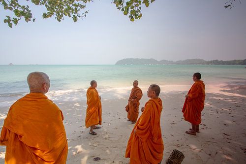 Moines sur la plage sur Levent Weber