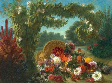 Korb mit Blumen, Eugène Delacroix