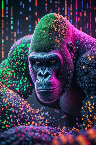 Gorilla digitale collage