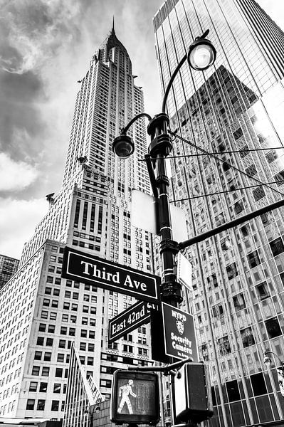 Chrysler Building, New York City (Schwarzweiß) von Sascha Kilmer