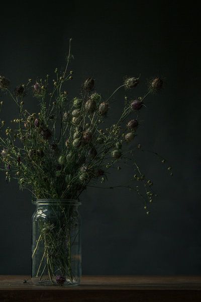 Stillleben eines Blumenstraußes der getrockneten Blumen- von Martzen Fotografie