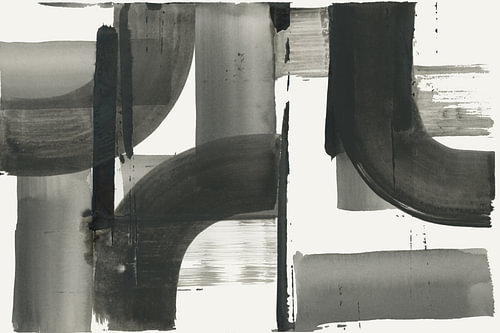 Fluid Grayscale Abstract