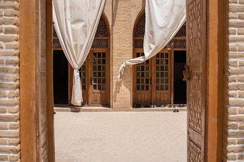 Gebedsruimtes bij de Vrijdagmoskee in Yazd, Iran