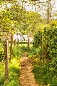 Wanderweg mit Pfosten in Südlimburg