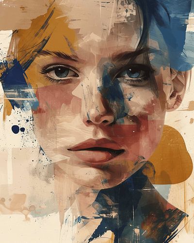 Kleurrijk modern en abstract portret