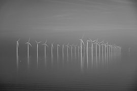 Reflektierende Windräder bei Urk von Framed by Elisabeth