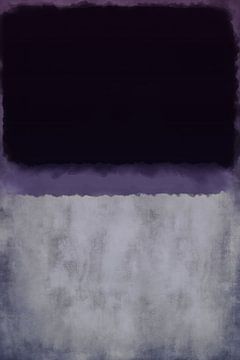 Blocs de couleurs en noir, violet et blanc. Abstrait dans les tons neutres. sur Dina Dankers