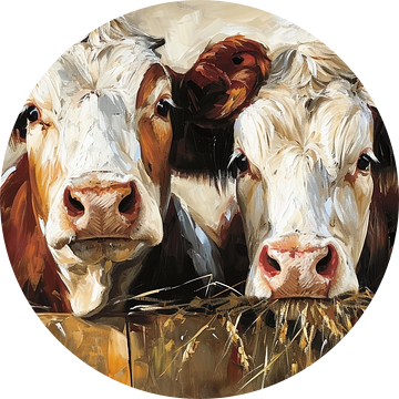 abstracte boerderij koe van Gelissen Artworks